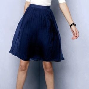 Jcrew Chiffon Pleated Skirt