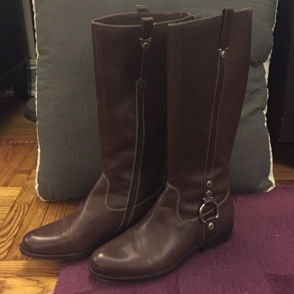 Joan & David Brown Riding Boots