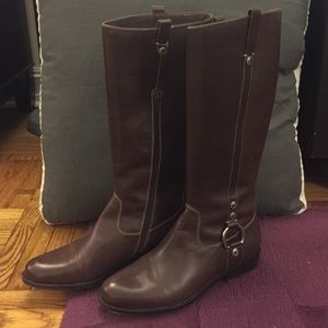 Joan & David Brown Riding Boots