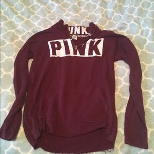 PINK Victoria's Secret Maroon Quarter Zip