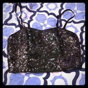 Black sequin bralette
