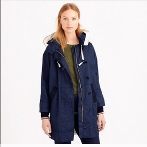 J. Crew Navy blue raincoat