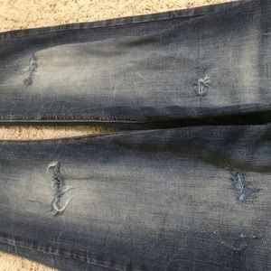 Mens ripped denim jogger