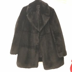 Zara women's studio faux fur coat