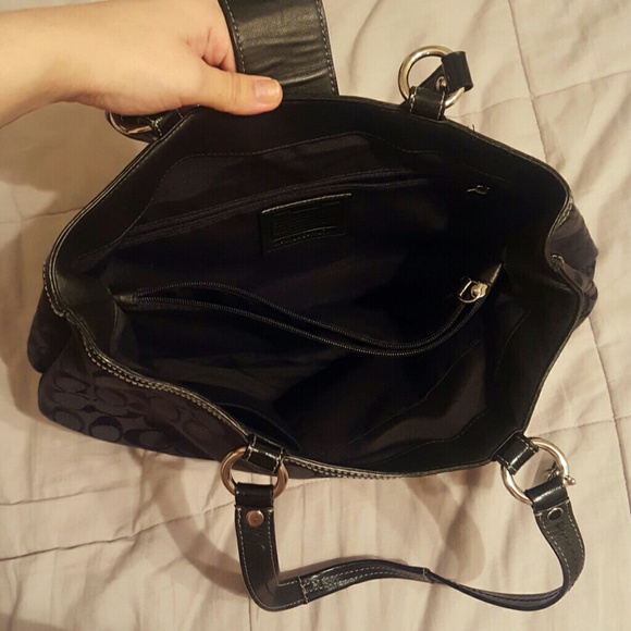 Black Coach Tote - Picture 2 of 3