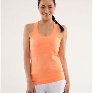 Lululemon athletica swiftly tank in orange. Size 6