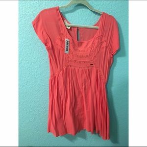 Roxy, Size Medium, Pink babydoll dress.
