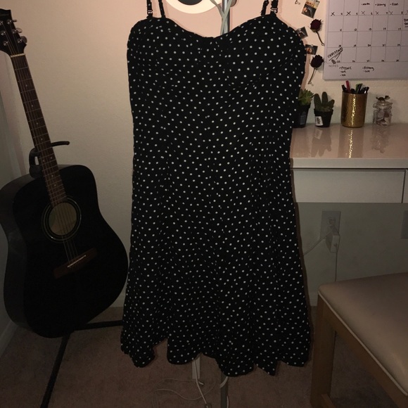 American Eagle Black Dot Dress