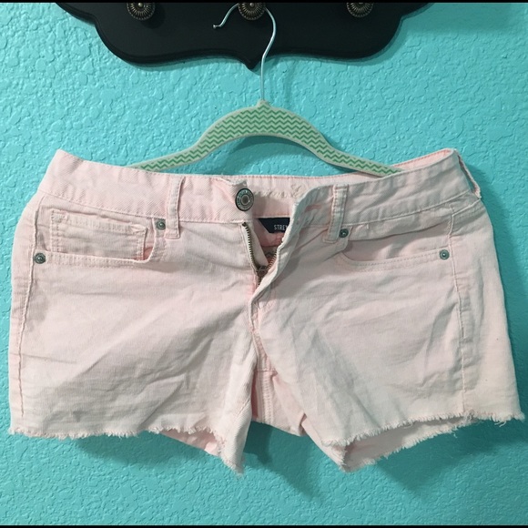 corduroy midi length shorts.