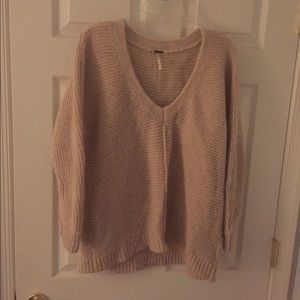 Chunky Peach Free People Sweater