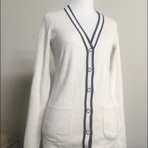 NWT | Tommy Hilfiger Cardigan Cream Navy Cute