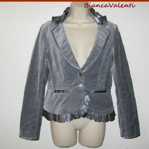 Elegant Velvet blazer with satin trims....up