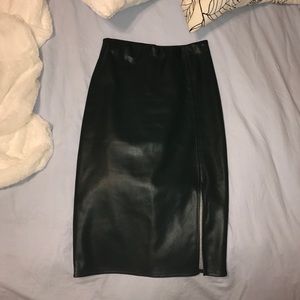 Ann Taylor Faux Leather Pencil Skirt
