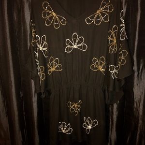 BEADED KIMONO STYLE DRESS