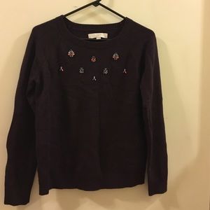 LOFT sweater with embellishments