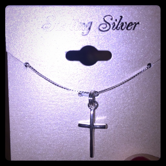Sterling silver cross necklace
