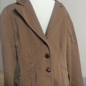 Tan men's jacket worn once size 14