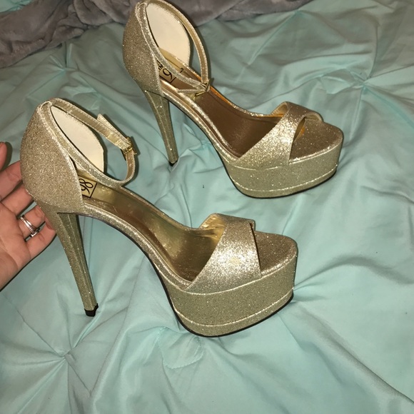 gold heels