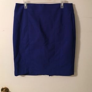Blue pencil skirt