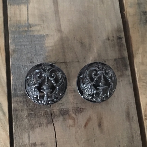 Vintage Rare Silver Napier Clip On Earrings
