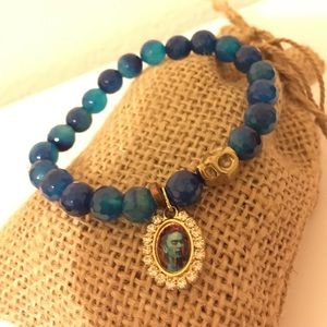 Blue stone Frida Kahlo bracelet