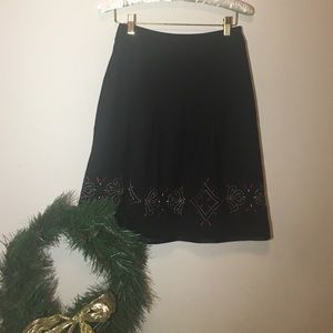Holiday Embroidered Skirt