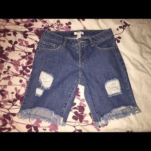 Jean shorts. Size/waist 25. Never worn
