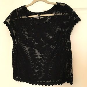 Black lace top