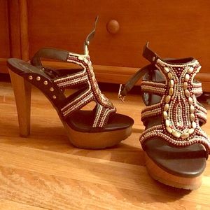 BCBGGeneration Studded Heeled Sandals