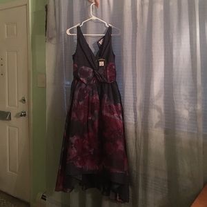 Black watercolor summer dress