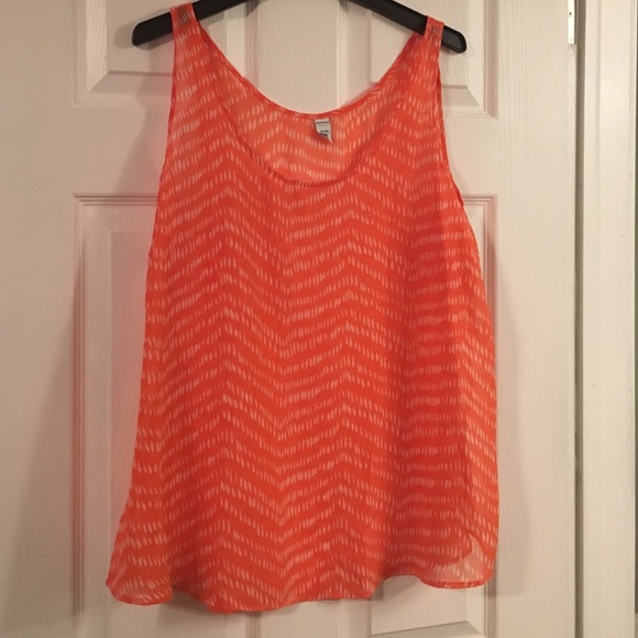 Orange and White tank