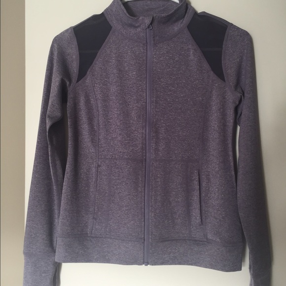 Zella purple space dye jacket with mesh inserts