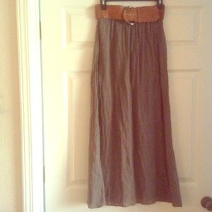 Boho/chic translucent maxi skirt with mini inside