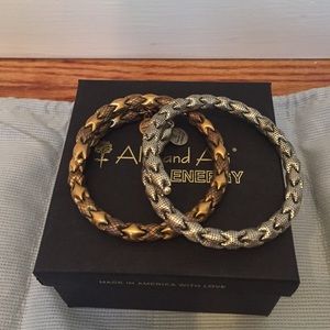 Gold and Silver Alex and Ani Wrap Bracelets