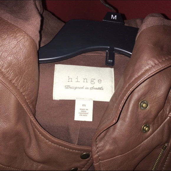 Hinge Hooded Leather Jacket. Medium - image 2