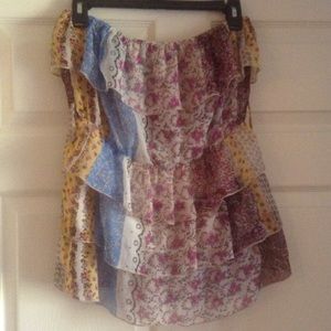 Flirty strapless top