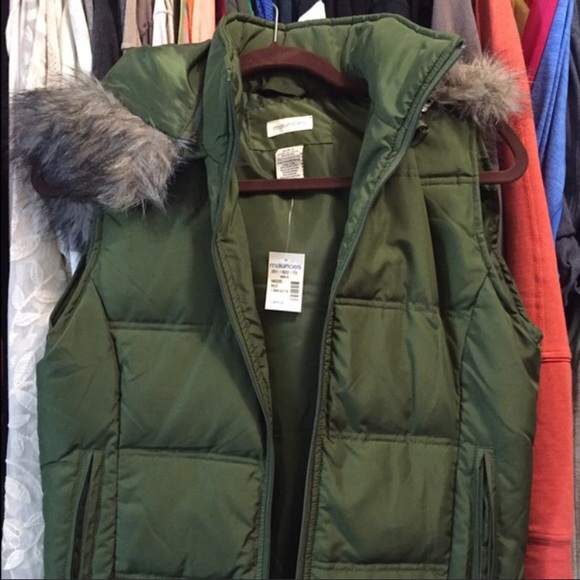 Maurices Jackets & Blazers - Army Green puffer vest NWT