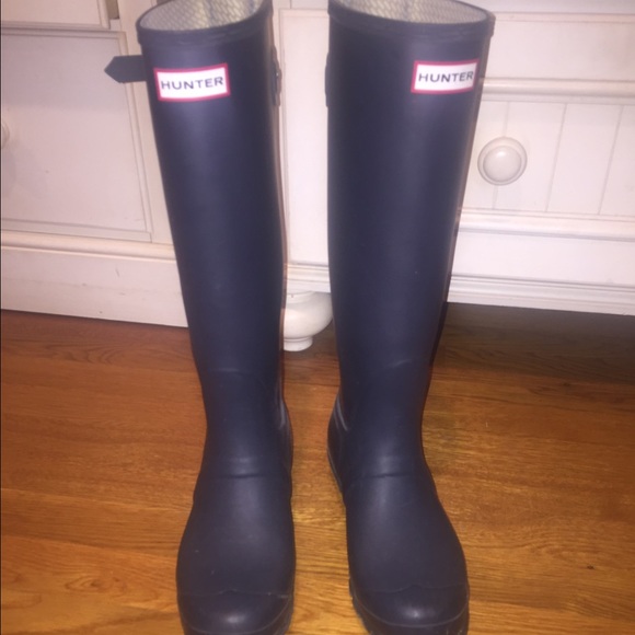 Hunter rain boots with extended calf
