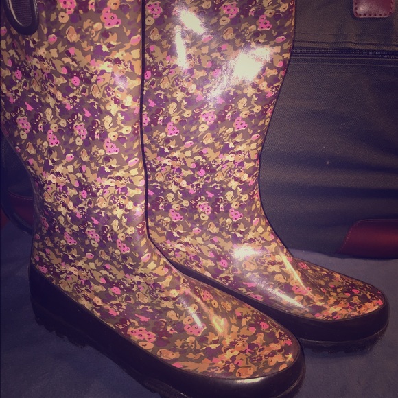 Sperry top sider flower rain boots