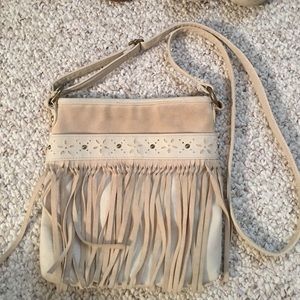 REDUCED Tan/Cream Tillys cross body purse