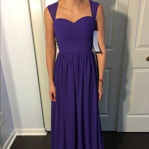 Bill Levkoff Purple Bridesmaid Prom Dress