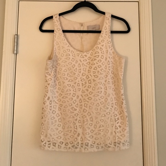 LOFT Eyelet Top Size S
