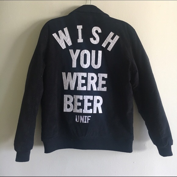 ISO // unif wish you were beer jacket 💥