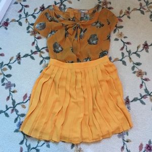 Matching skirt and blouse