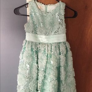 Mint green Sparkly Girls Dress