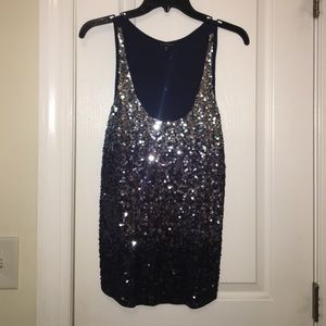 Express sequin tank top