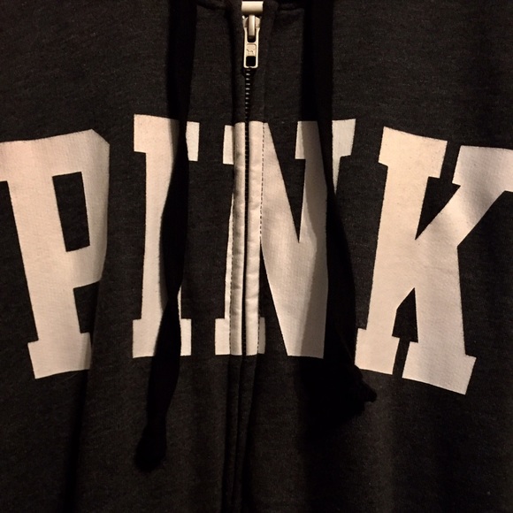 Dark grey PINK jacket with zebra hoodie - Picture 2 of 3