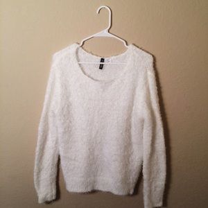 White Fuzzy Sweater