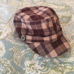 Super Comfy Brown Plaid Hat