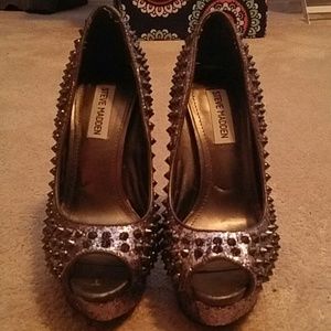 Steve Madden glitter spike heels